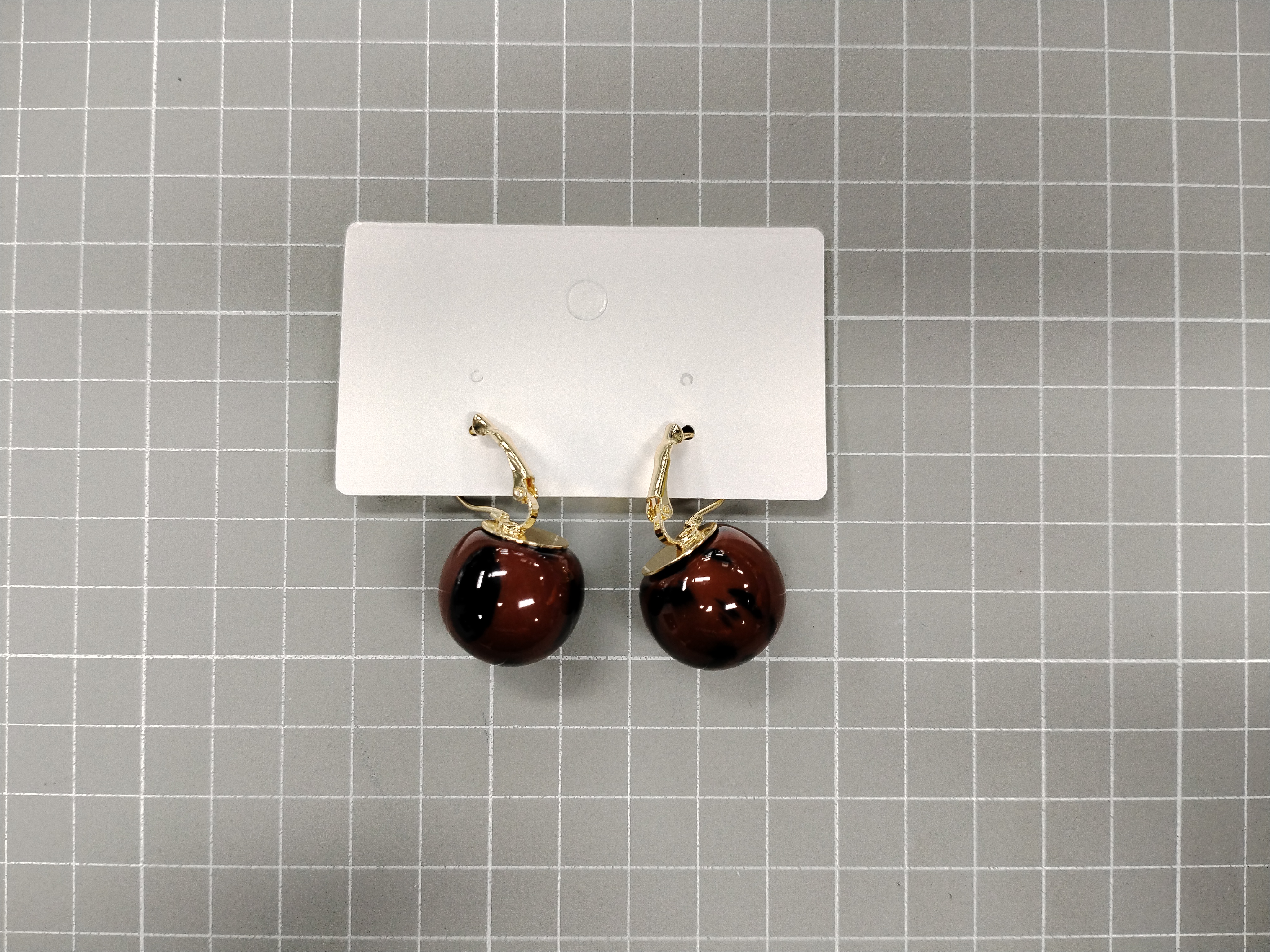 QC Photo - 90 options Ankara Red Heart Flower High-End Women's Earrings