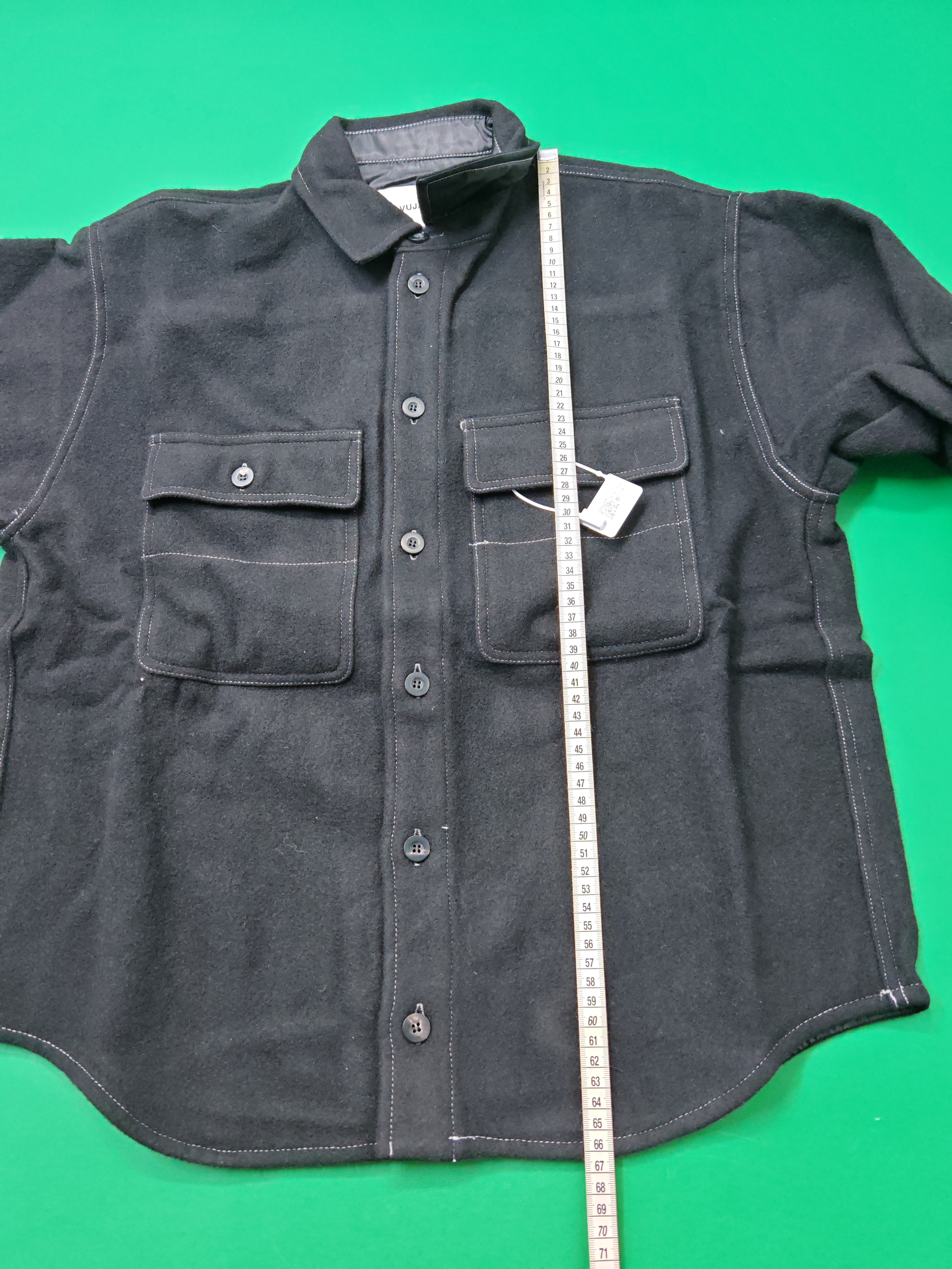 QC Photo - Vuja De Kimono-Dyed Wool Overshirt Jacket