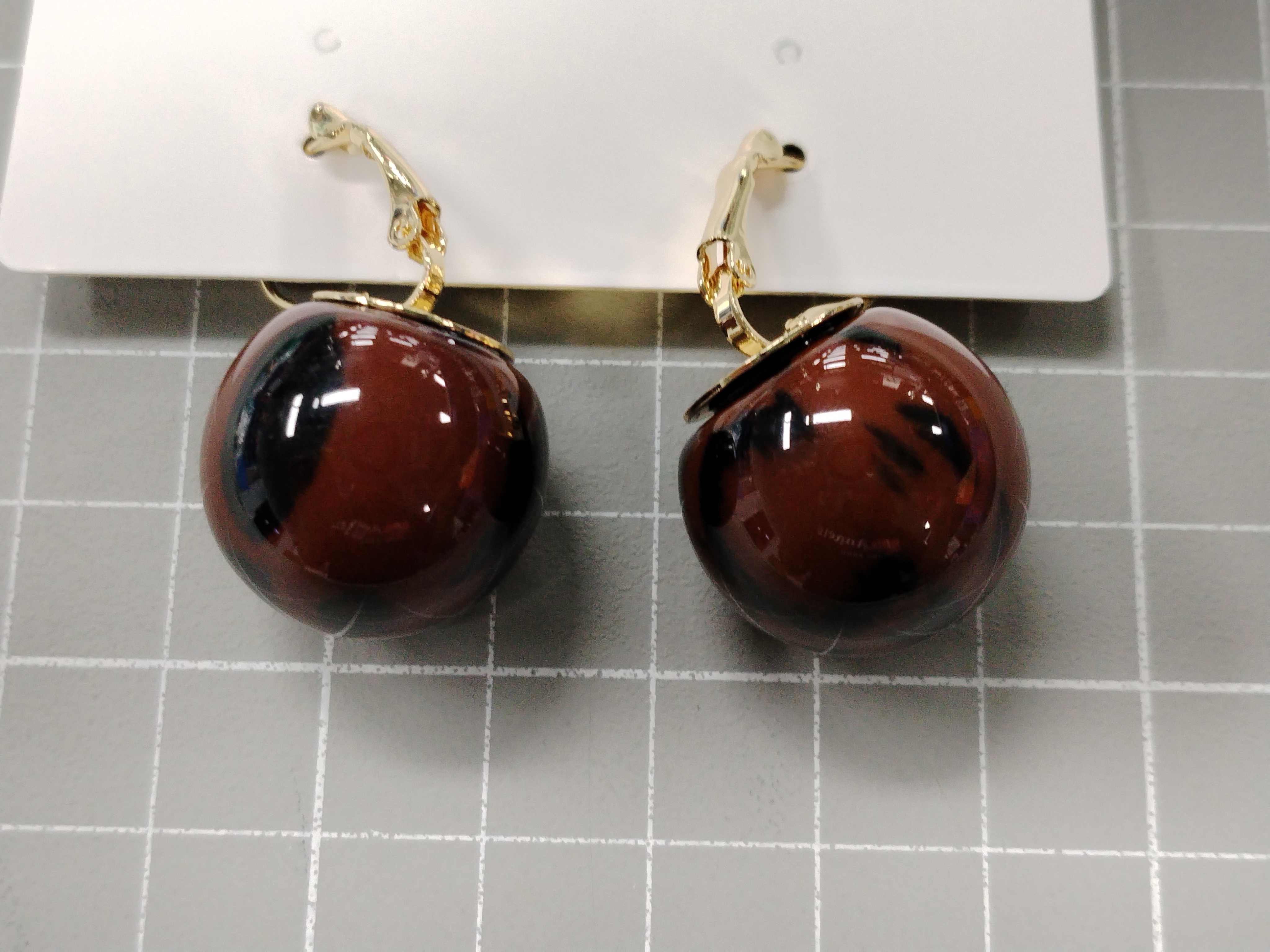 QC Photo - 90 options Ankara Red Heart Flower High-End Women's Earrings