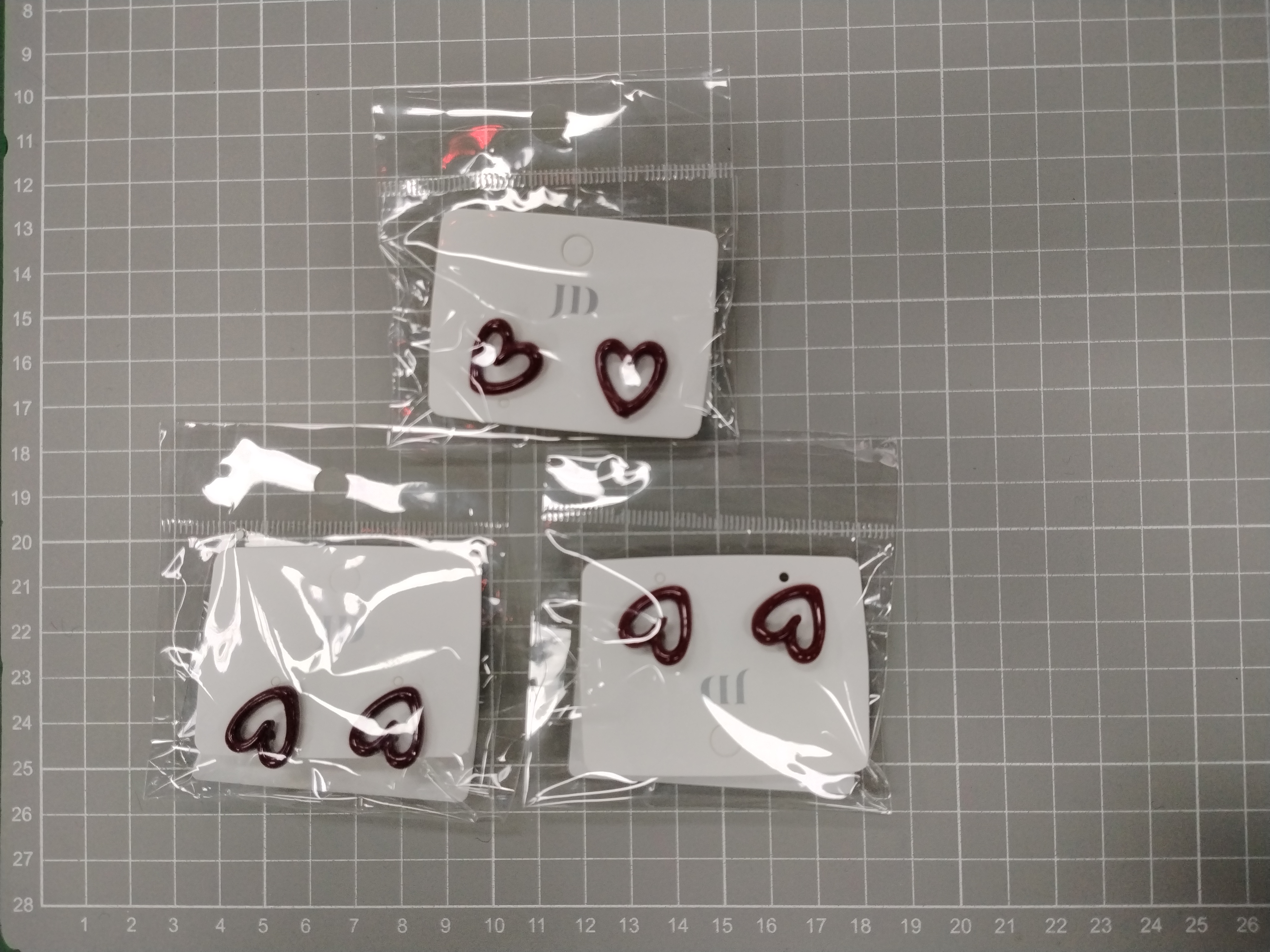 QC Photo - 90 options Ankara Red Heart Flower High-End Women's Earrings